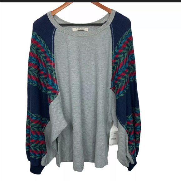 Free People Southwestern Sea Combo Top Bohemian - Picture 2 of 13